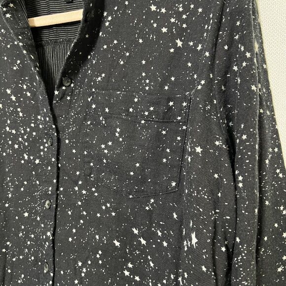 Madewell Oversized Ex-Boyfriend Shirt In Star Print Button Down Women's Size M - Picture 14 of 16